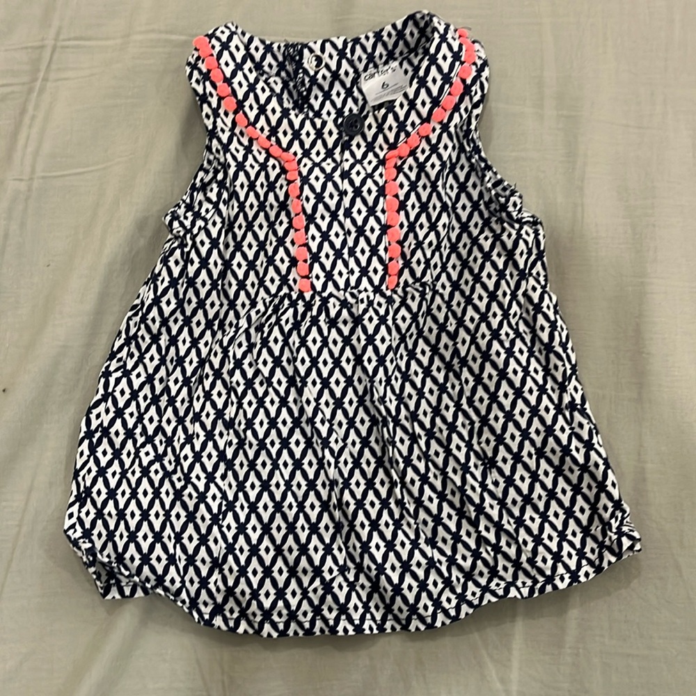 Blue pattern top- Carter’s -6 months